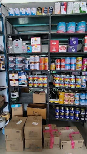 Automotive Paint Refinishing Stock Cans - Premium Paint Showroom Gallery